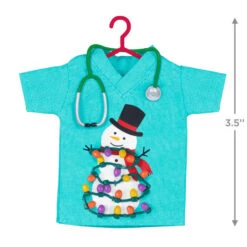 Hallmark The Caring Spirit Fabric Ornament -Hallmark Gift Shop Medical Scrubs With Snowman Keepsake Ornament 5QGO1942 04