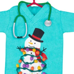 Hallmark The Caring Spirit Fabric Ornament -Hallmark Gift Shop Medical Scrubs With Snowman Keepsake Ornament 5QGO1942 06