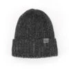 Britt’s Knits Black Ribbed Knit Men's Beanie Hat -Hallmark Gift Shop Mens Black Knit Beanie BKMWHBLK 01