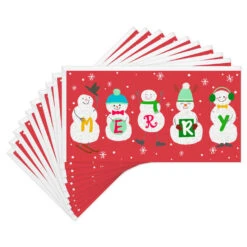 Hallmark Merry Snowmen Money Holder Christmas Cards, Pack Of 10
