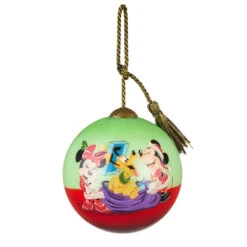 Disney Mickey And Friends Ne'Qwa Art® Hand-Painted Glass Hallmark Ornament