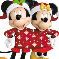 Hallmark Disney Mickey And Minnie Sweater-Sharing Sweethearts Ornament -Hallmark Gift Shop Mickey Minnie One Red Sweater Keepsake Ornament 5QXD7152 06