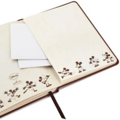 Hallmark Disney Mickey Mouse Brown Faux Leather Journal -Hallmark Gift Shop Mickey Mouse Drawings Brown Faux Leather Notebook 5HWJ6940 04