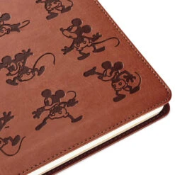 Hallmark Disney Mickey Mouse Brown Faux Leather Journal -Hallmark Gift Shop Mickey Mouse Drawings Brown Faux Leather Notebook 5HWJ6940 05