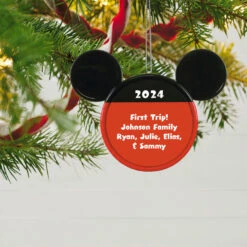 Hallmark Disney Mickey Mouse Ears Silhouette Text Personalized Ornament -Hallmark Gift Shop Mickey Mouse Ears Shape Text Personalized Ornament 2499QHE1962B1 02