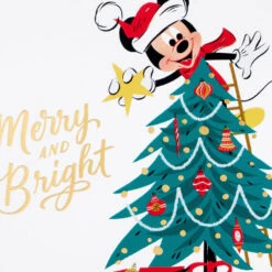 Hallmark Disney Mickey Mouse And Disney Minnie Mouse Merry And Bright Boxed Christmas Cards, Pack Of 16 -Hallmark Gift Shop Mickey Mouse Minnie Mouse Boxed Christmas Cards 1XPX1290 05