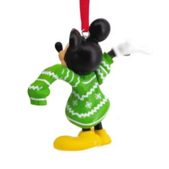 Disney Mickey Mouse In Christmas Sweater Hallmark Ornament -Hallmark Gift Shop Mickey Mouse in Green Sweater Christmas Ornament 3HCM4455 07