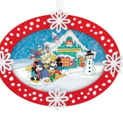Hallmark Disney Mickey And Friends Sending Season's Greetings Papercraft Ornament -Hallmark Gift Shop Mickey and Friends at Mailbox Keepsake Ornament 5QXD7172 06