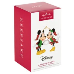 Hallmark Disney Mickey And Minnie A Season Of Love Ornament -Hallmark Gift Shop Mickey and Minnie Hands Heart Keepsake Ornament 2099QXD6667 04