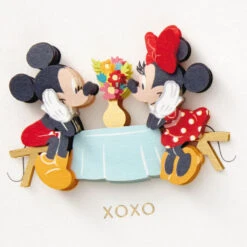 Hallmark Disney Mickey And Minnie XOXO Blank Love Card -Hallmark Gift Shop Mickey and Minnie at Dinner Blank Love Card 859LAD5741 03