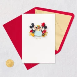 Hallmark Disney Mickey And Minnie XOXO Blank Love Card -Hallmark Gift Shop Mickey and Minnie at Dinner Blank Love Card 859LAD5741 04