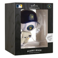 Hallmark MLB Milwaukee Brewers™ Bobblehead Ornament -Hallmark Gift Shop Milwaukee Brewers Bobblehead Christmas Ornament 1OSL2448 04