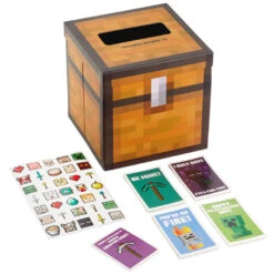Hallmark Minecraft Kids With Cards, Stickers And Mailbox Classroom Valentines Set
