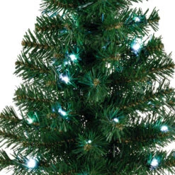 Hallmark Mini ShowToppers Evergreen Christmas Tree With Light, 17" -Hallmark Gift Shop Mini Green Keepsake Christmas Tree With Lights 4499QSB6474 06
