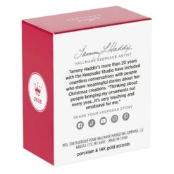 Hallmark Mini O Tiny Tree! Porcelain Ornament, 1" -Hallmark Gift Shop Mini Porcelain Christmas Tree Keepsake Ornament 5QXM9475 09