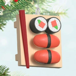Hallmark Mini Sweet Lil' Sushi Ornament, 1" -Hallmark Gift Shop Mini Sushi Board Keepsake Ornament 5QXM9525 02