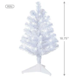 Hallmark Miniature White Pre-Lit Christmas Tree, 18.75" -Hallmark Gift Shop Miniature White PreLit Christmas Tree 2499QSB6243 03