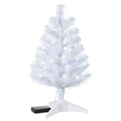 Hallmark Miniature White Pre-Lit Christmas Tree, 18.75" -Hallmark Gift Shop Miniature White PreLit Christmas Tree 2499QSB6243 06