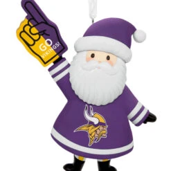 NFL Minnesota Vikings Santa Fan Hallmark Ornament -Hallmark Gift Shop Minnesota Vikings Santa Fan Christmas Ornament 1OSL2591 06