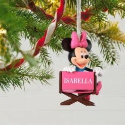 Hallmark Disney Minnie Mouse In Director's Chair Personalized Ornament -Hallmark Gift Shop Minnie Mouse Directors Chair Personalized Ornament 2499QHE1961B1 02
