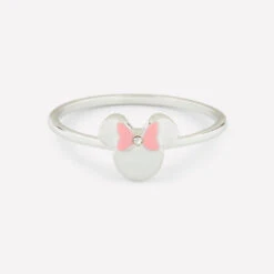 Pura Vida Delicate Minnie Mouse Silver Ring, Size 6