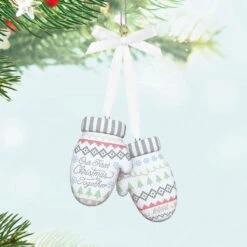 Hallmark Our First Christmas Together 2025 Porcelain Ornament -Hallmark Gift Shop Mittens Our First Christmas 2025 Keepsake Ornament 5QGO2485 02