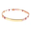 Pink Brave Good Karma Miyuki Bracelet -Hallmark Gift Shop Miyuki Beads Bracelet Brave Pink MulticolorGold GK006 01
