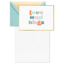 Hallmark Love And Hugs Blank Notes, Pack Of 10 -Hallmark Gift Shop Mod Lettering Love and Hugs Blank Note Cards Pack 3NOT1533 03