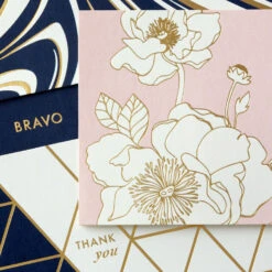 Hallmark Modern Blush And Navy Boxed Blank Notes Assortment, Pack Of 24 -Hallmark Gift Shop Modern Blush Navy Assorted Boxed Note Cards 3THK2151 03