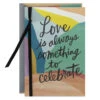 Hallmark Love Is Always Something To Celebrate Anniversary Card For Couple -Hallmark Gift Shop Modern Lettering on Abstract Colors Anniversary Card 659AVY3366 01