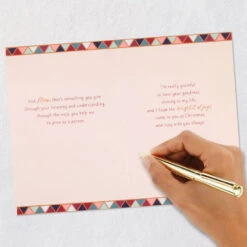 Hallmark Grateful For Your Goodness Christmas Card For Mom -Hallmark Gift Shop Modern Mosaic Holiday Wreath Mom Christmas Card 759XZH1675 08