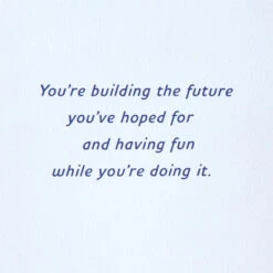 Hallmark Winning At Married Life Anniversary Card For Couple -Hallmark Gift Shop Modern Rainbow Lettering on Navy Anniversary Card 659AVY3284 02