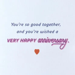Hallmark Winning At Married Life Anniversary Card For Couple -Hallmark Gift Shop Modern Rainbow Lettering on Navy Anniversary Card 659AVY3284 03