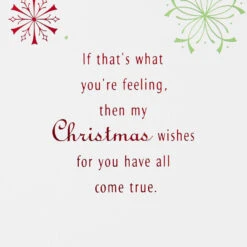 Hallmark Extra Joy In Your Life Christmas Card -Hallmark Gift Shop Modern Red and Green Snowflakes Christmas Card 699XZH1277 02