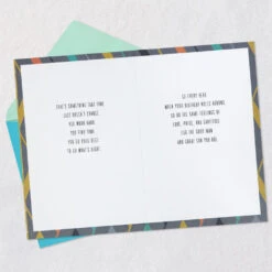 Hallmark Good Man, Great Son Birthday Card For Son -Hallmark Gift Shop Modern Teal and Orange Birthday Card for Son 799MAN4453 04