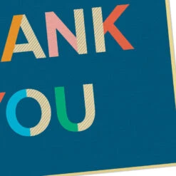 Hallmark Colorblock Letters On Blue Blank Thank You Notes, Pack Of 10 -Hallmark Gift Shop Modern Thanks Blank Thank You Note Cards Pack 3THK2171 03