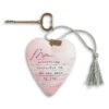 Demdaco Mom Dear You Art Heart Sculpture, 3.5" -Hallmark Gift Shop Mom Dear You Art Heart Sculpture With Tassel and Key 1008000003 01