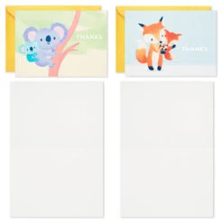 Hallmark Mom And Baby Animal Assortment Blank Thank-You Notes, Pack Of 48 12 Hallmark Mom And Baby Animal Assortment Blank Thank-You Notes, Pack Of 48 -Hallmark Gift Shop Mom and Baby Animal Assortment Blank ThankYou Notes 5STZ1134 03