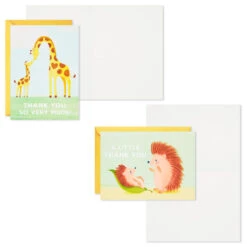 Hallmark Mom And Baby Animal Assortment Blank Thank-You Notes, Pack Of 48 13 Hallmark Mom And Baby Animal Assortment Blank Thank-You Notes, Pack Of 48 -Hallmark Gift Shop Mom and Baby Animal Assortment Blank ThankYou Notes 5STZ1134 04