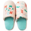 Hallmark Moms Just Want To Have Fun Slippers With Sound, Small/Medium -Hallmark Gift Shop Moms Just Want To Have Fun Slippers With Music 1SLP1016 01