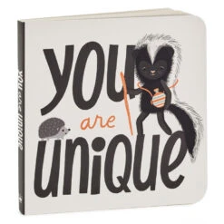 Hallmark MopTops Skunk Stuffed Animal With You Are Unique Board Book -Hallmark Gift Shop MopTops Plush Skunk Stuffed Animal and Board Book 1KID2082 04