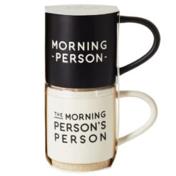 Hallmark Morning Person Stacking Mugs, Set Of 2 -Hallmark Gift Shop Morning Person Stacking Mugs 1SNN1068 03