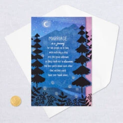 Hallmark Marriage Is A Journey Anniversary Card For Couple -Hallmark Gift Shop Mountain and Stars Anniversary Card for Couple 759AVY2979 05