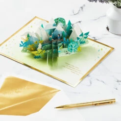 Hallmark Love Sharing Life's Adventure With You 3D Pop-Up Love Card -Hallmark Gift Shop Mountains and Trees 3D PopUp Love Card 1299LAD2890 06
