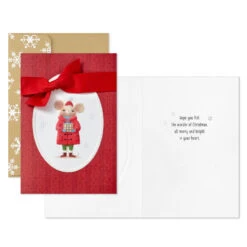 Hallmark Sweet Holiday Mouse Boxed Christmas Cards, Pack Of 12 -Hallmark Gift Shop Mouse in Pea Coat Boxed Christmas Cards 1XPX2564 03