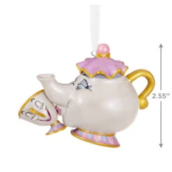 Hallmark Disney Beauty And The Beast A Mother's Love Porcelain Ornament -Hallmark Gift Shop Mrs. Potts and Chip Keepsake Ornament 2499QHX3109 03