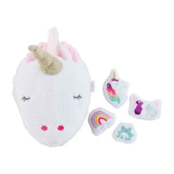Mud Pie Unicorn Puppet Cloth Baby Book