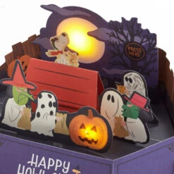 Hallmark Peanuts® Snoopy Happy Howl-oween Musical 3D Pop-Up Halloween Card With Light -Hallmark Gift Shop Musical PopUp Snoopy Halloween Card With Light 1099HJD7014 04
