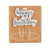 Mud Pie Silver Musical Birthday Cake Topper -Hallmark Gift Shop Musical Silver Glitter Birthday Cake Topper 12600335S 01