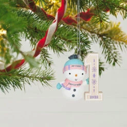 Hallmark My First Christmas Snowman 2023 Ornament -Hallmark Gift Shop My 1st Christmas Snowman Keepsake Ornament 1699QGO2739 02